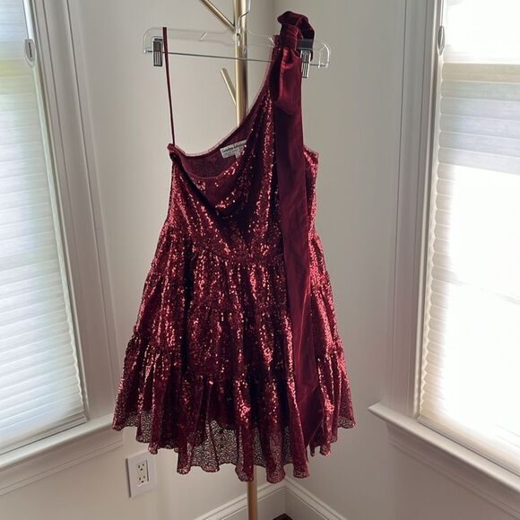 Geisha Designs One-Shoulder Fit & Flare Sequin Mini Dress Paras and Shalini 6 - Picture 8 of 9